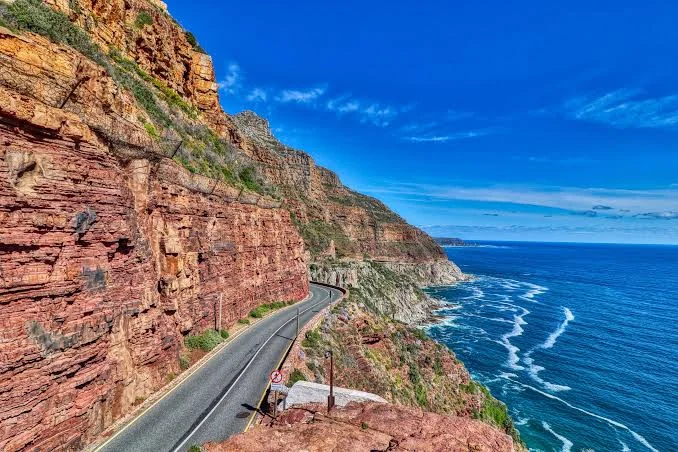 Panoramic view of Table Mountain and the ocean